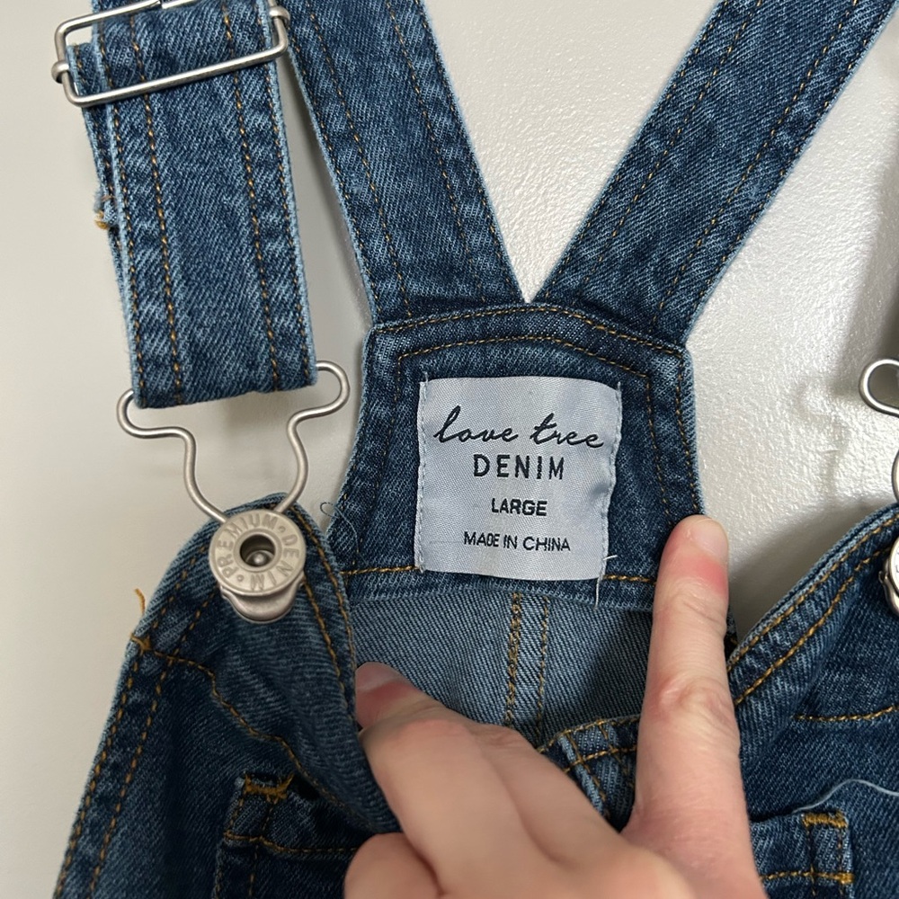 Love Tree Denim Overalls with Adjustable Straps - Picture 4 of 4